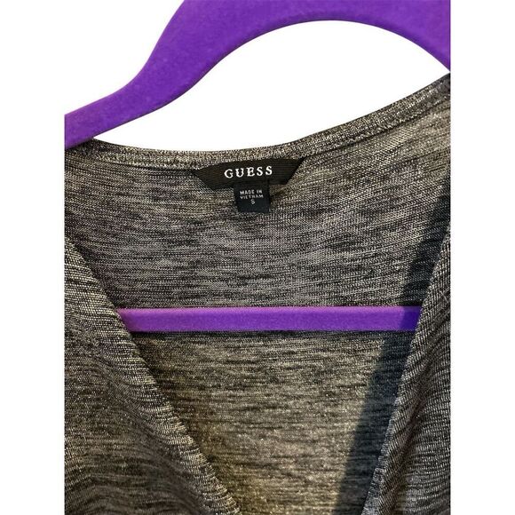 GUESS Women's Gray Metallic Long Sleeve Mini Dress Size‎ S - Picture 5 of 12
